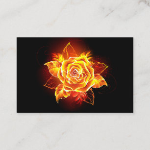 Feuerrose in Blüte Visitenkarte