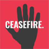 Feuerroter weißer schwarzer Hand fett gedruckter b Aufkleber (Vorderseite)