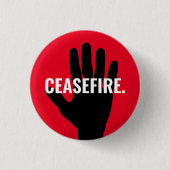 Feuerroter weißer schwarzer Hand fett gedruckter b Button (Vorderseite)