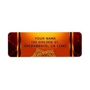 Feuerrotes Gold Königliches Indisch Arabisch Marok