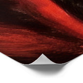 Feuerrotes Gold-Kunstposter für Abstrakte Flammen Poster (Ecke)