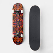 Feuerrotes Orange Schwarzes Skateboard (Vorderseite)