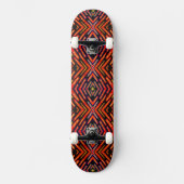Feuerrotes Orange Schwarzes Skateboard (Vorderseite)