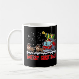 Feuerrucker Santa Sleigh Feuerwehrmann Weihnachtsf Kaffeetasse