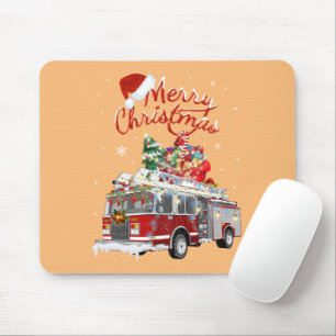 Feuerrucker Santa Sleigh Feuerwehrmann Weihnachtsf Mousepad