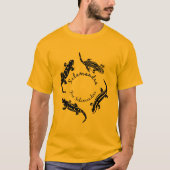 Feuersalamander in einem Ring (Schwarzes Logo) T-Shirt (Vorderseite)