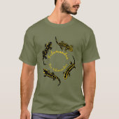 FeuerSalamanders in einem Ring (farbiges Logo) T-Shirt (Vorderseite)