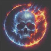 Feuerschädel Aufkleber (Vorderseite)