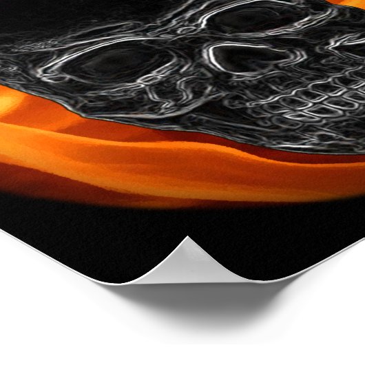 Feuerschädel Poster (Ecke)