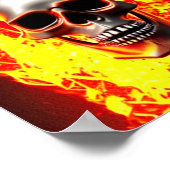 Feuerschädel-Poster Poster (Ecke)