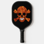 Feuerschädel und Kreuzknochen Pickleball Schläger (Vorderseite)