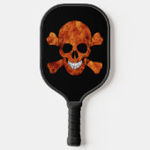 Feuerschädel und Kreuzknochen Pickleball Schläger (Rückseite)