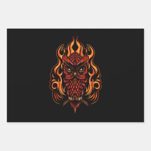 Feuerschale Geschenkpapier Set (Vorderseite)