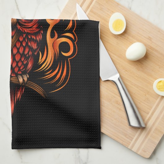 Feuerschale Geschirrtuch (Viertel Falte)