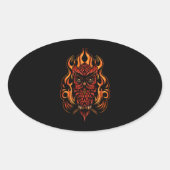 Feuerschale Ovaler Aufkleber (Vorderseite)