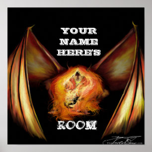 Feuerschein-personalisiertes Tür-Plakat Poster