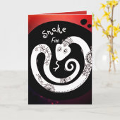 Feuerschlange Geburtstag Karte (Gelbe Blume)