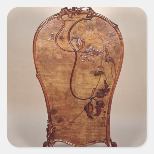 Feuerschutzscheibe mit Marquetrie aus verschiedene Quadratischer Aufkleber (Vorderseite)