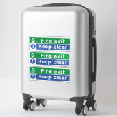 Feuerschutztür Geschlossen Halten Aufkleber (Koffer)