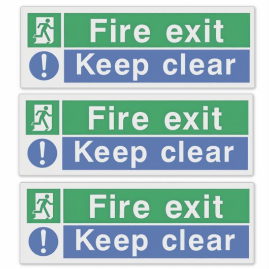 Feuerschutztür Geschlossen Halten Aufkleber (Vorderseite)
