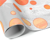 Feuersee Orange Polka Dot Pattern Geschenkpapier (Rolleneckpunkt)