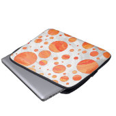 Feuersee Orange Polka Dot Pattern Laptopschutzhülle (Vorne Knopf)