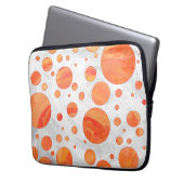 Feuersee Orange Polka Dot Pattern Laptopschutzhülle (Vorderseite Links)