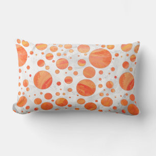 Feuersee Orange Polka Dot Pattern Lendenkissen