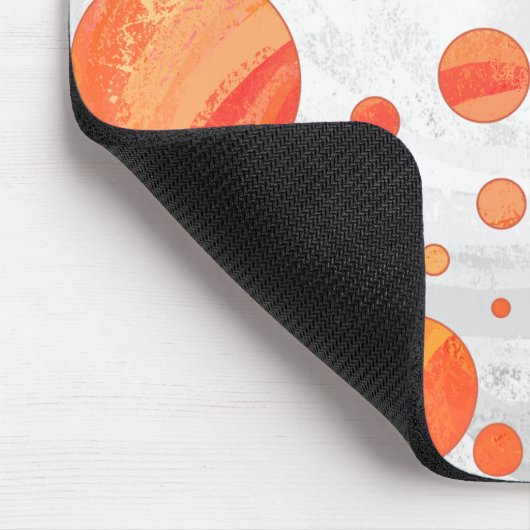 Feuersee Orange Polka Dot Pattern Mousepad (Ecke)
