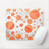 Feuersee Orange Polka Dot Pattern Mousepad (Mit Mouse)