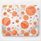 Feuersee Orange Polka Dot Pattern Mousepad (Vorne)