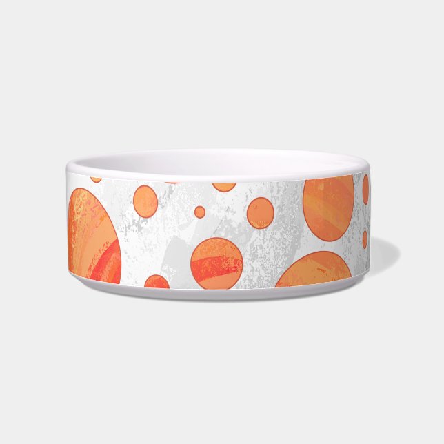 Feuersee Orange Polka Dot Pattern Napf (Rechts)