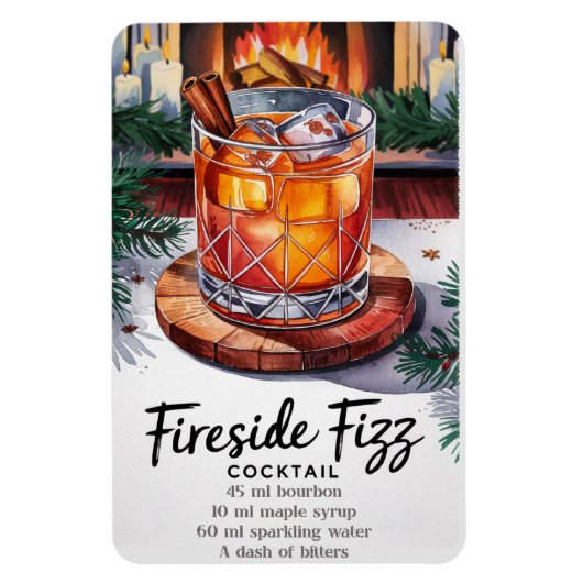 Feuerside Fizz Holiday Cocktail Rezept Magnet (Vertikal)