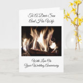 Feuersöhne und Ehefrau Personalisierter Hochzeitst Karte (Gelbe Blume)