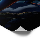 Feuerspeiender Drache und Pegasus Poster (Ecke)