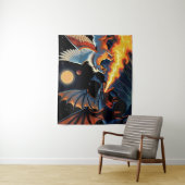 Feuerspeiender Drache und Pegasus Wandteppich (Beispiel)
