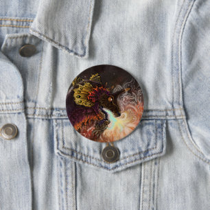 Feuerspitzter Drache Button