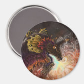 Feuerspitzter Drache Magnet (Vorderseite/Rückseite)