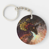 Feuerspitzter Drache Schlüsselanhänger (Vorderseite)