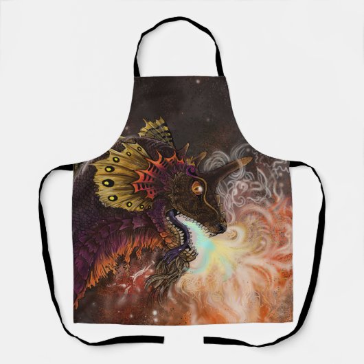 Feuerspitzter Drache Schürze (Vorderseite)