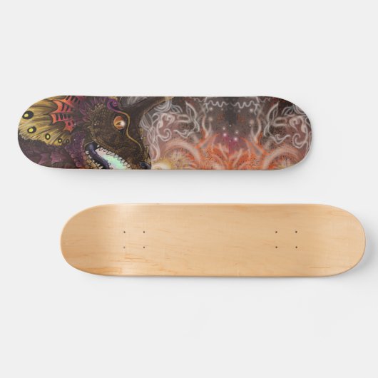 Feuerspitzter Drache Skateboard (Horizontal)