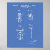 Feuersprinkler Head 1965 Patentart - Blueprint Poster (Vorne)