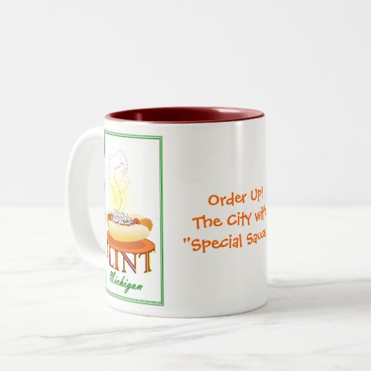 Feuerstein-Michiganconey-Insel-Tasse Zweifarbige Tasse (Vorderseite Links)