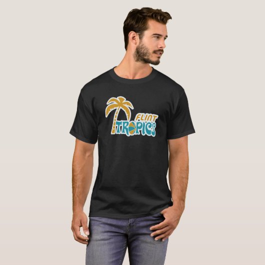 Feuerstein-Tropen Retro T-Shirt (Vorne ganz)