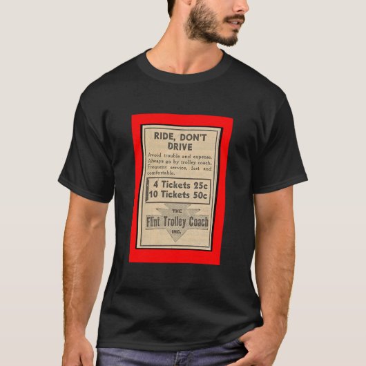 Feuerstein, Vintages Anzeigen-Shirt Michigans T-Shirt (Vorderseite)