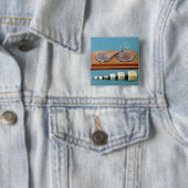 Feuersteingewichte und kupferne Balance, Button (Beispiel)