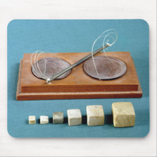 Feuersteingewichte und kupferne Balance, Mousepad