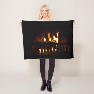 Feuerstelle auf Zuhause Fleecedecke