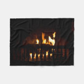 Feuerstelle auf Zuhause Fleecedecke (Vorderseite (Horizontal))