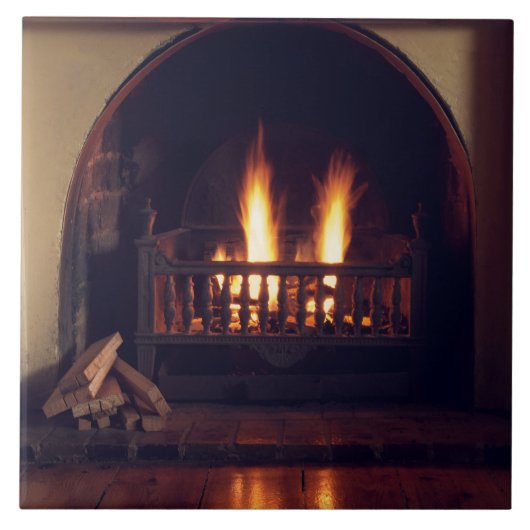 Feuerstelle auf Zuhause Fliese (Vorderseite)